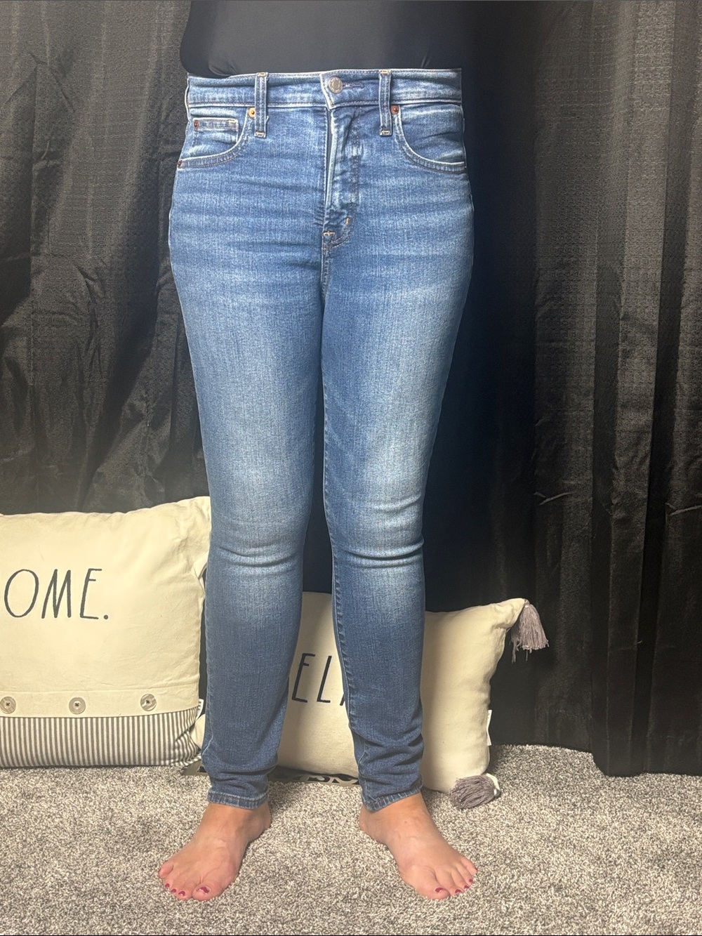 GAP Mid Blue High-Rise Skinny Jeans